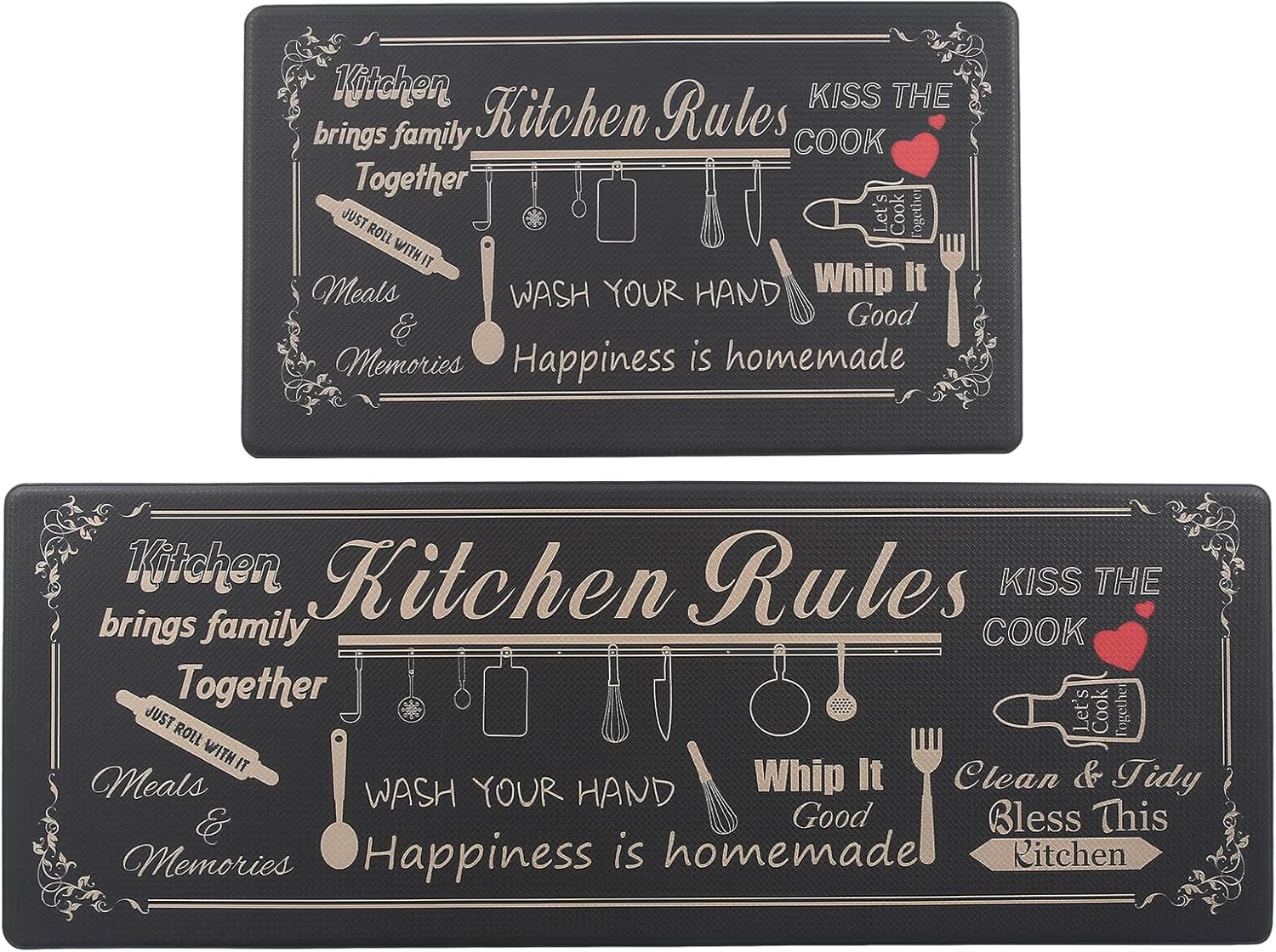 Anti Fatigue Kitchen Mats Set for Comfort and Style in Home