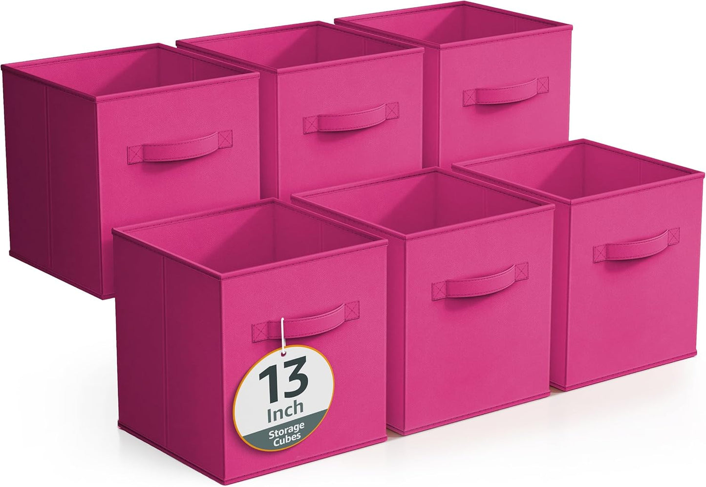 Sorbus Fabric Storage Cubes - 6 Foldable Bins for Organizing