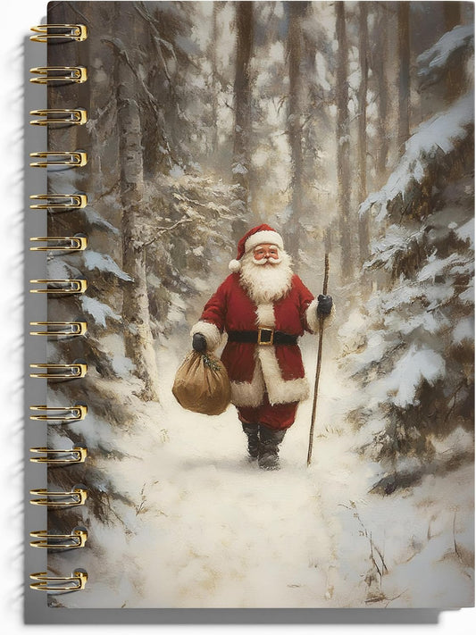 Vintage Santa Christmas Notebook - Festive Office & Gift Essential