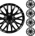 BDK 16in Premium Black Hubcaps 4-Pack - OEM Style Replacement