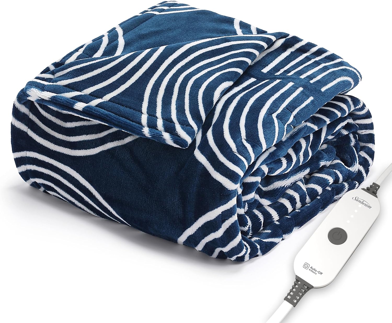 Sunbeam Ultimate Cozy Velvet Heated Throw with Hand & Foot Pockets