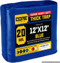 Core Tarps Extreme Heavy Duty 20 Mil Tarp Cover 12 x 12 - Waterproof