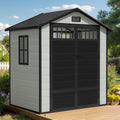 DWVO Plastic Outdoor Storage Shed for Garden Tools and More