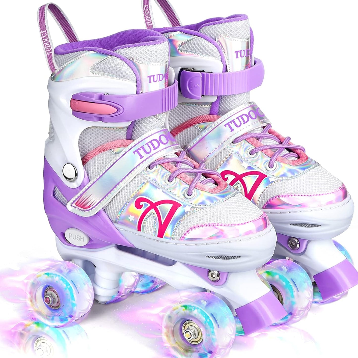 Adjustable Roller Skates for Kids with Light Up Wheels