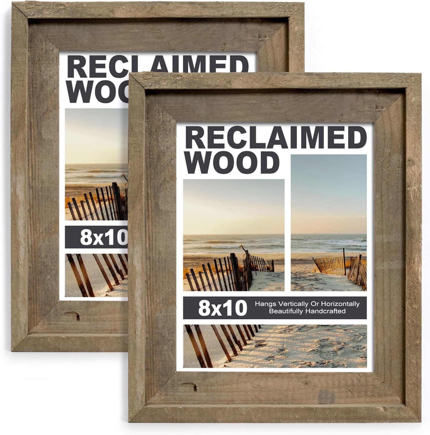 Rustic 8x10 Picture Frame Set of 2 for Charming Displays