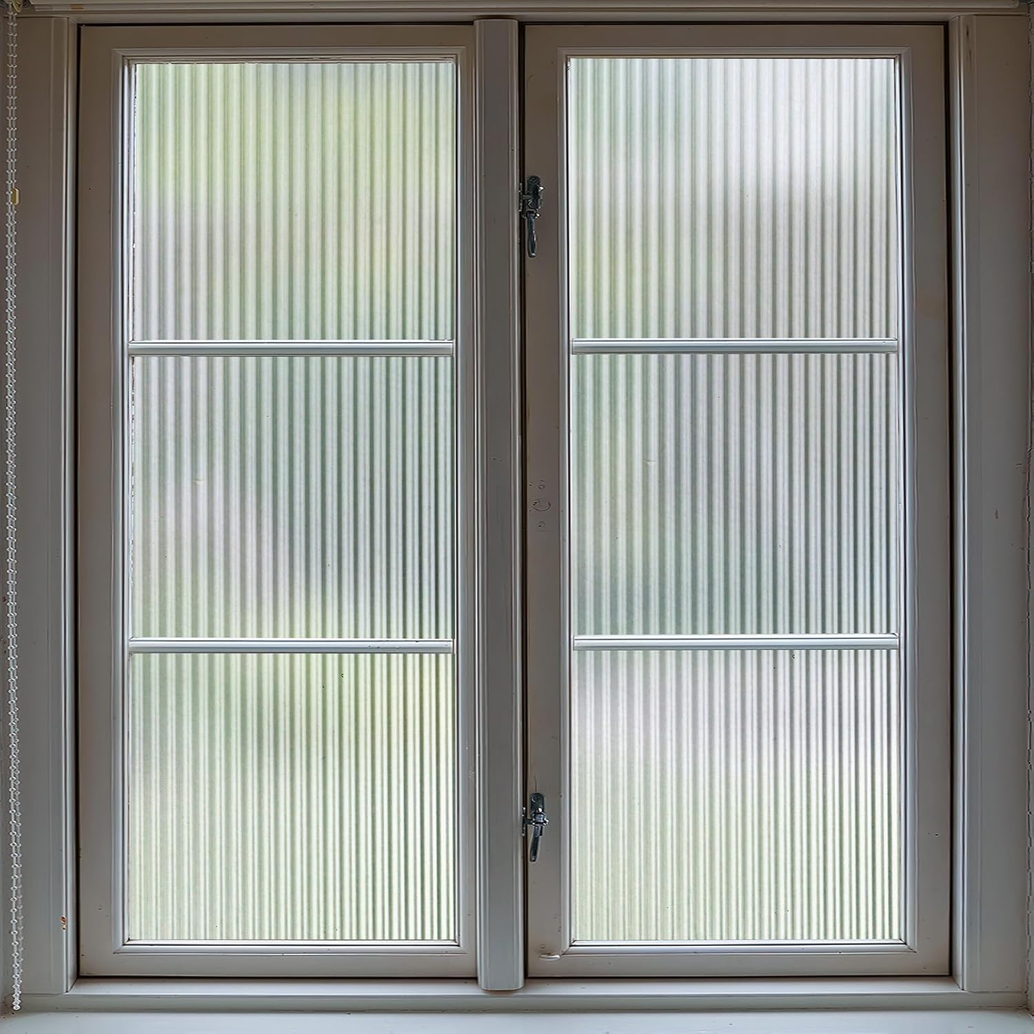 VELIMAX 1/2-Inch Reeded Glass Window Film for Privacy and Style