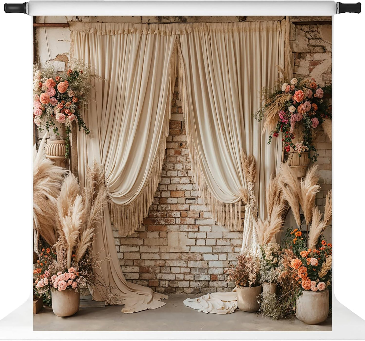 Kate Boho Backdrops Floral Wedding Backdrop Curtains for Events