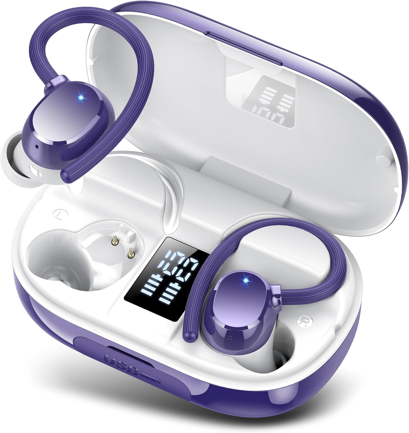 Wireless Bluetooth Earbuds Sport with 128H Playtime and Bass