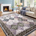 5x7 Washable Area Rug for Living Room, Boho Non-Slip Design