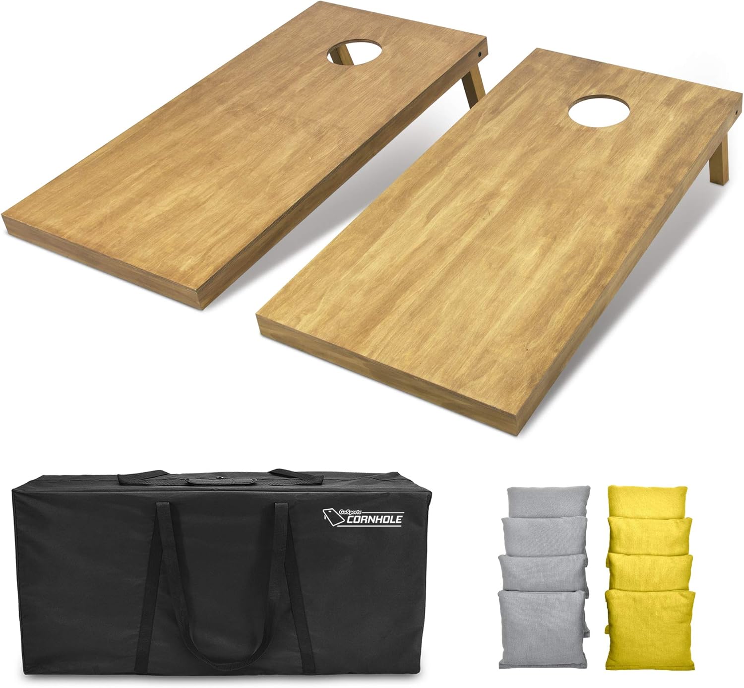 GoSports 4 ft x 2 ft Wooden Cornhole Boards Set for Fun