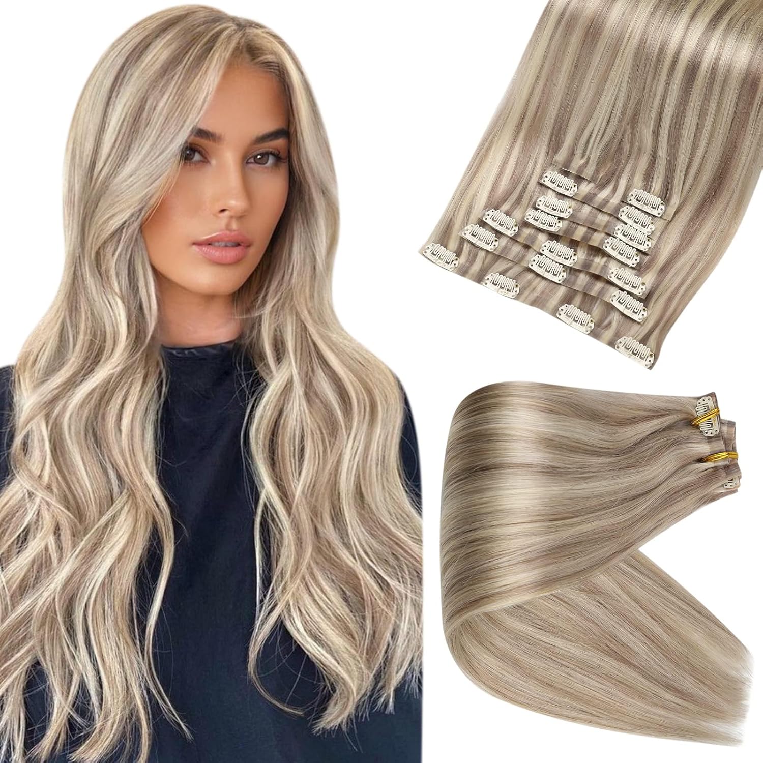 Full Shine Clip in Hair Extensions for Luxurious Volume Boost