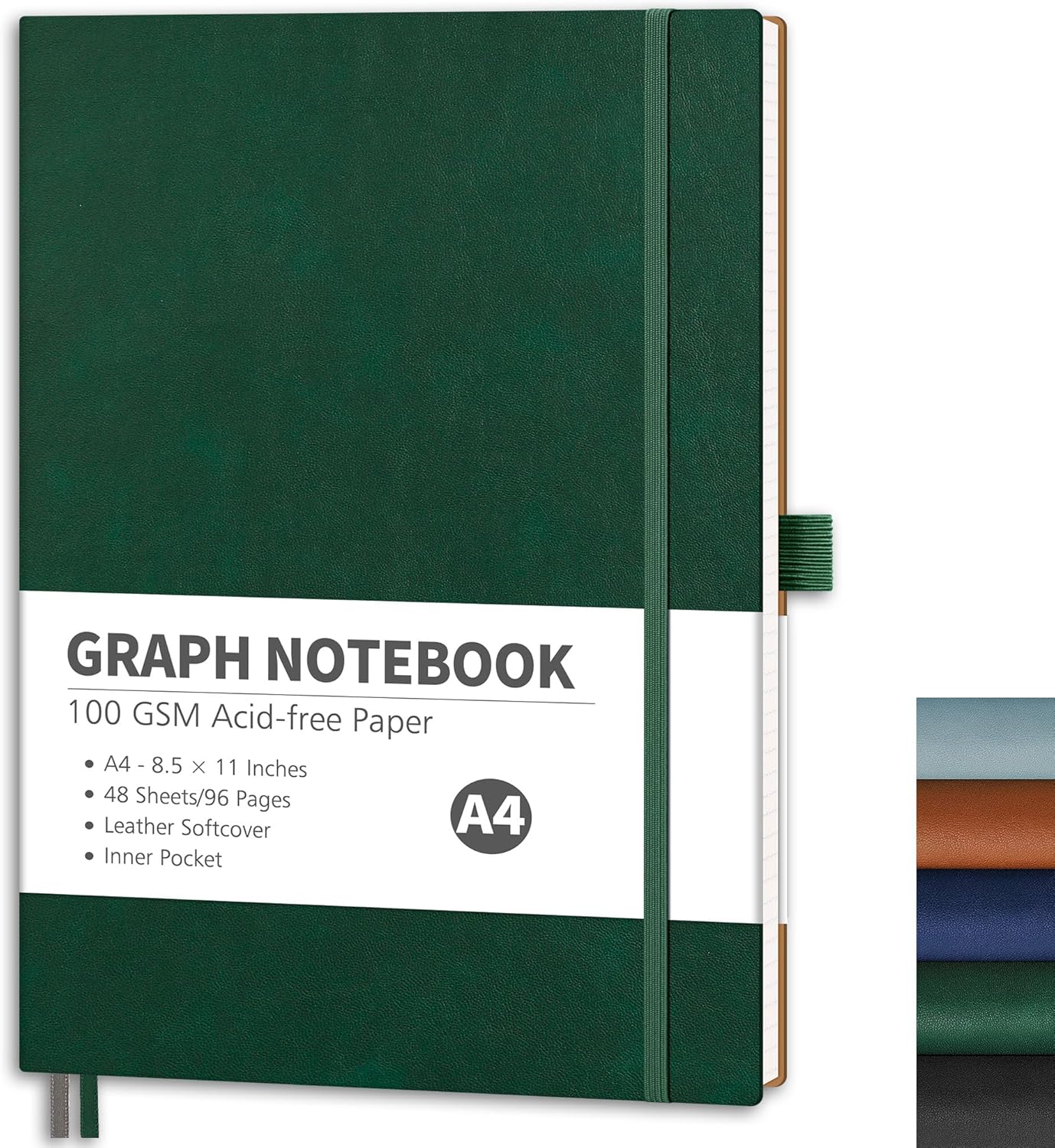 Rettacy A4 Grid Notebook - Thick 100 GSM Paper