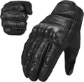 Goatskin Motorcycle Racing Gloves DN01 (XXL Black Perforated)