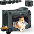Large Cat Carrier with 2 Bowls - Soft Dog Crate for Travel