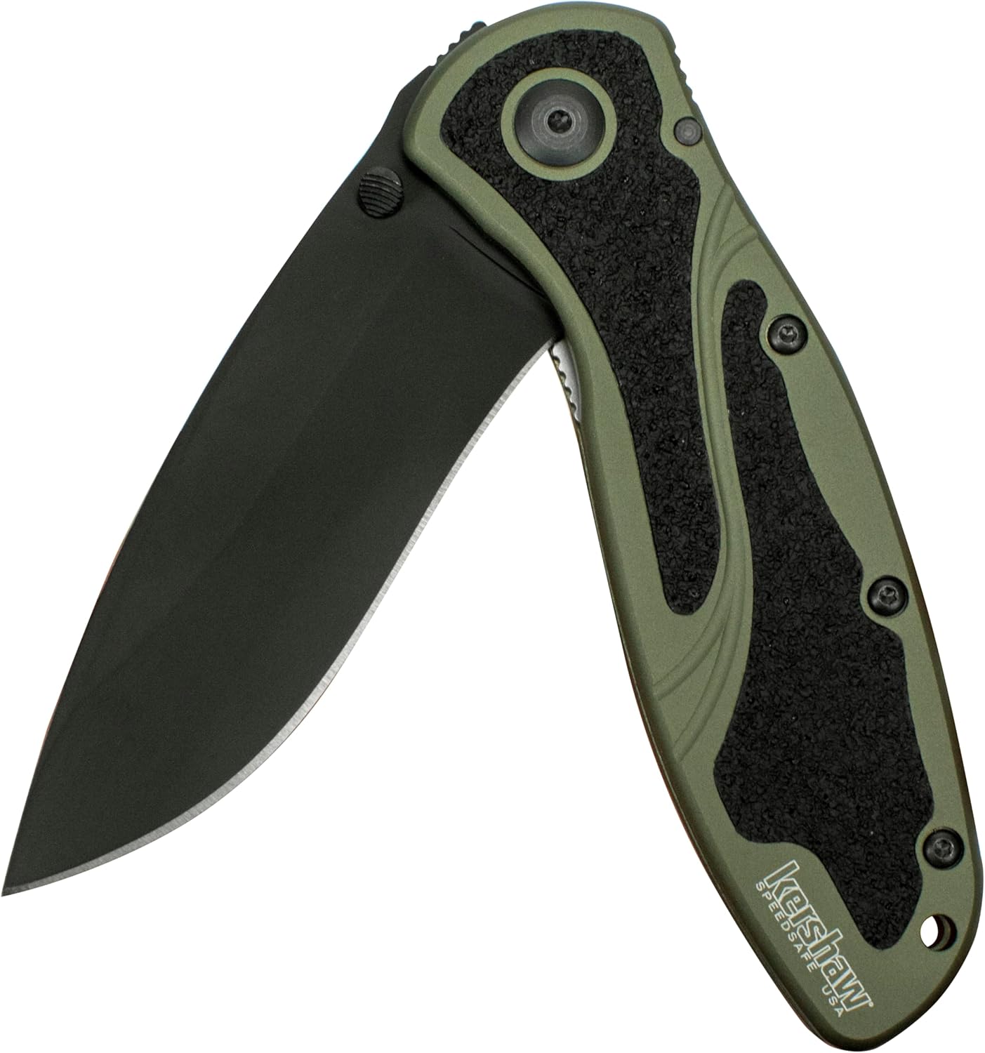 Kershaw Blur Olive and Black Pocket Knife for Everyday Use