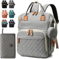 Diaper Bag Backpack for Boys Girls: Spacious Gray Baby Bag