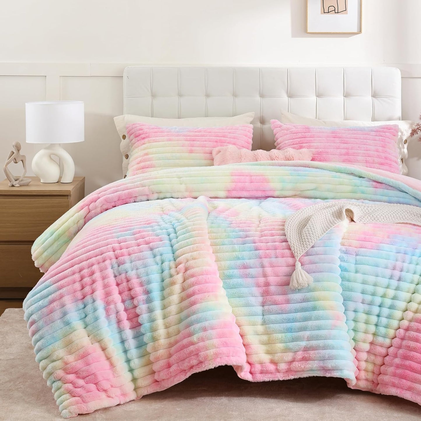 Smoofy Fluffy King Size Comforter Set - Luxury Fuzzy Bedding