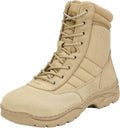 NORTIV 8 Men's Military Tactical Work Boots Side Zipper Leather ankles
