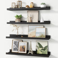 Picture Ledge Shelf Set of 4, 24 Inch Floating Shelves for Kids
