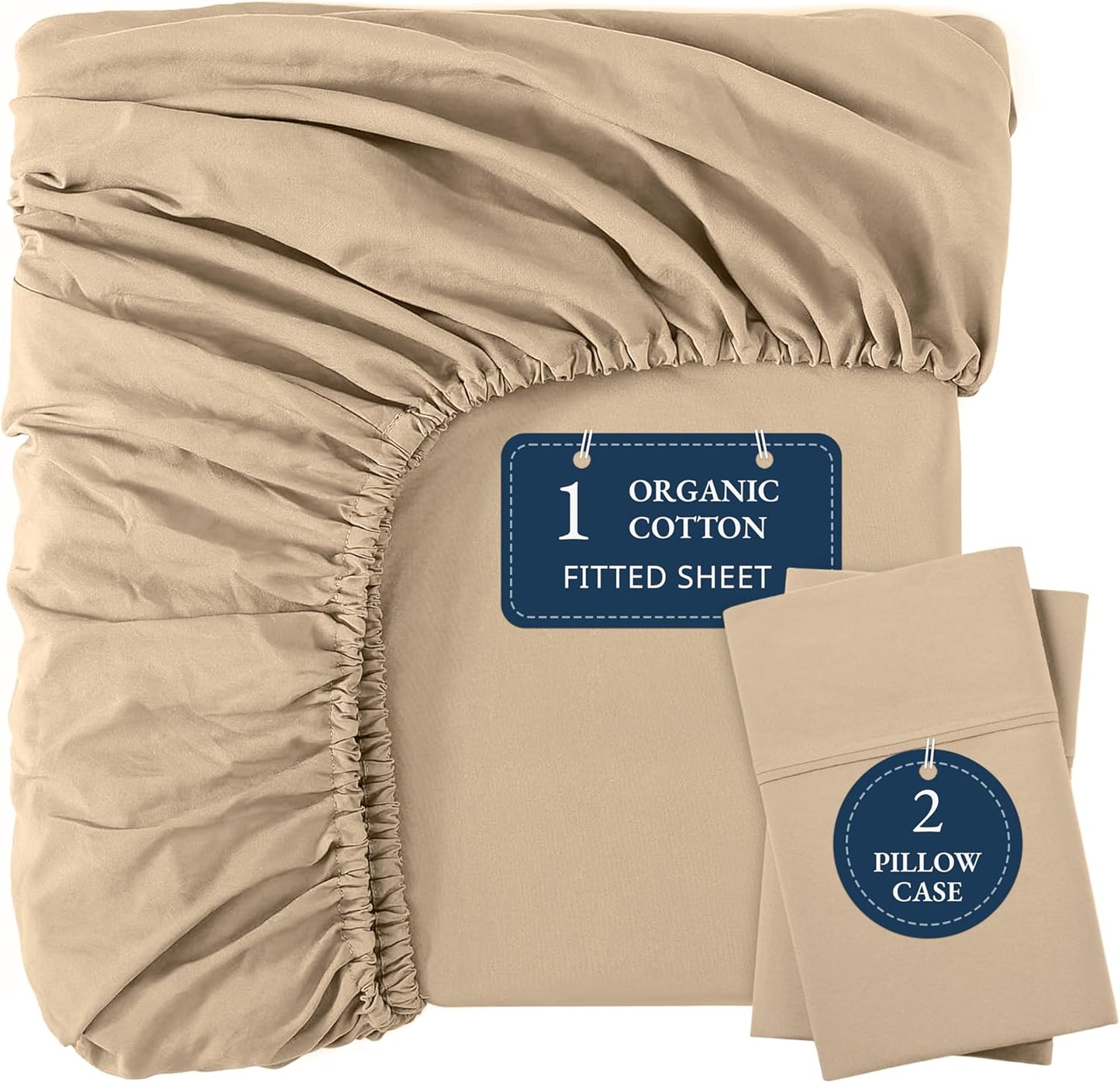 Organic Cotton Twin XL Fitted Sheet Set for Ultimate Comfort