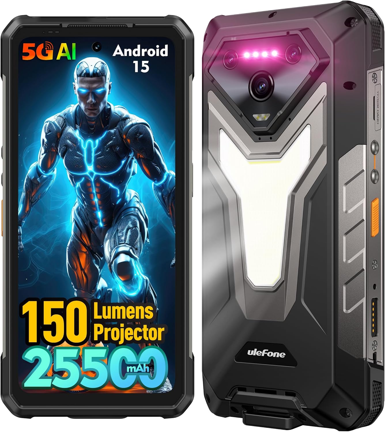 Ulefone Armor 34 Pro 5G Rugged Smartphone with Projector