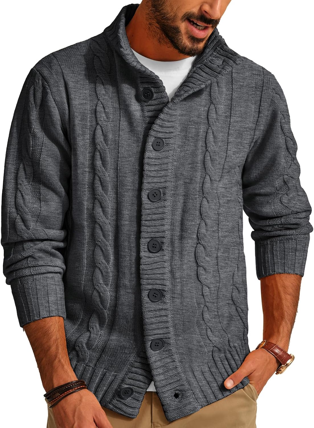 Stylish PJ PAUL JONES Men's Cardigan Sweater for All Occasions