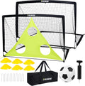 6x4 ft Kids Soccer Goals Set of 2 - Portable Pop Up Backyard Nets