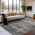 Washable Vintage Area Rug 5x7 - Soft Low Pile Accent Rug