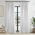 Cream White Pinch Pleated Curtains 96 in Long - 100% Blackout Thermal