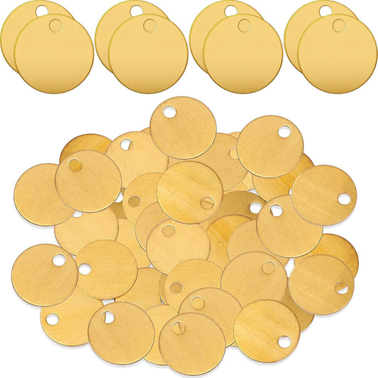 Gisafai 200 Pcs Solid Brass Tags for Stamping and Labeling