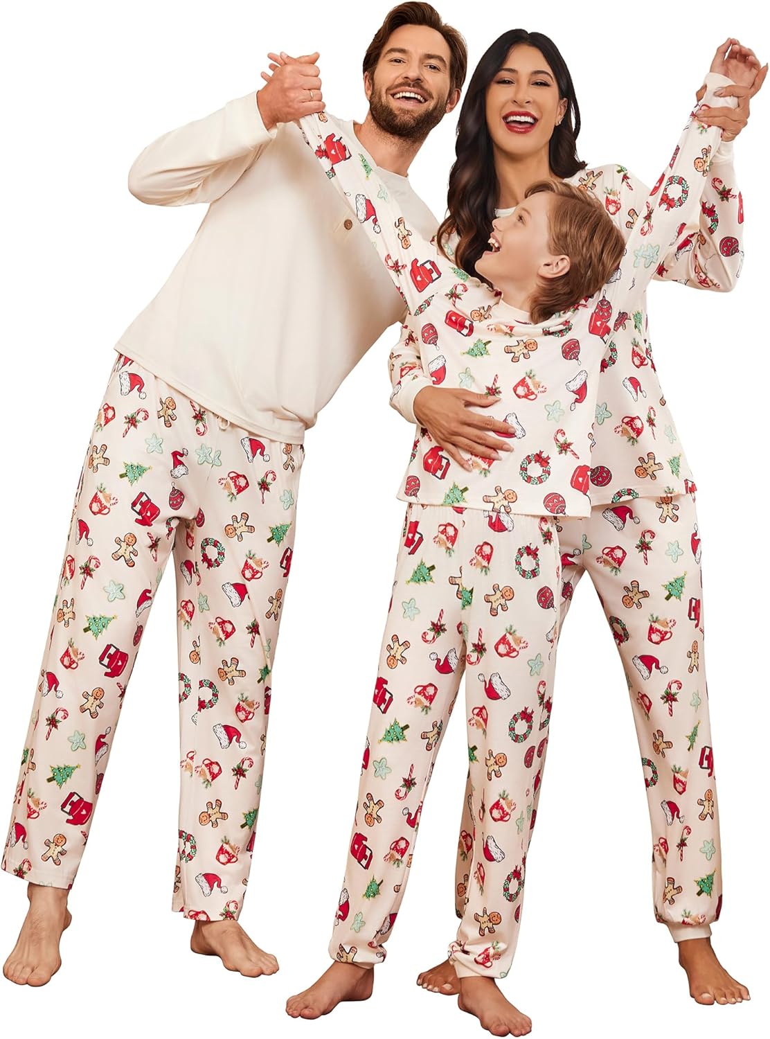 Ekouaer Family Christmas Pajamas Matching Sets for Everyone