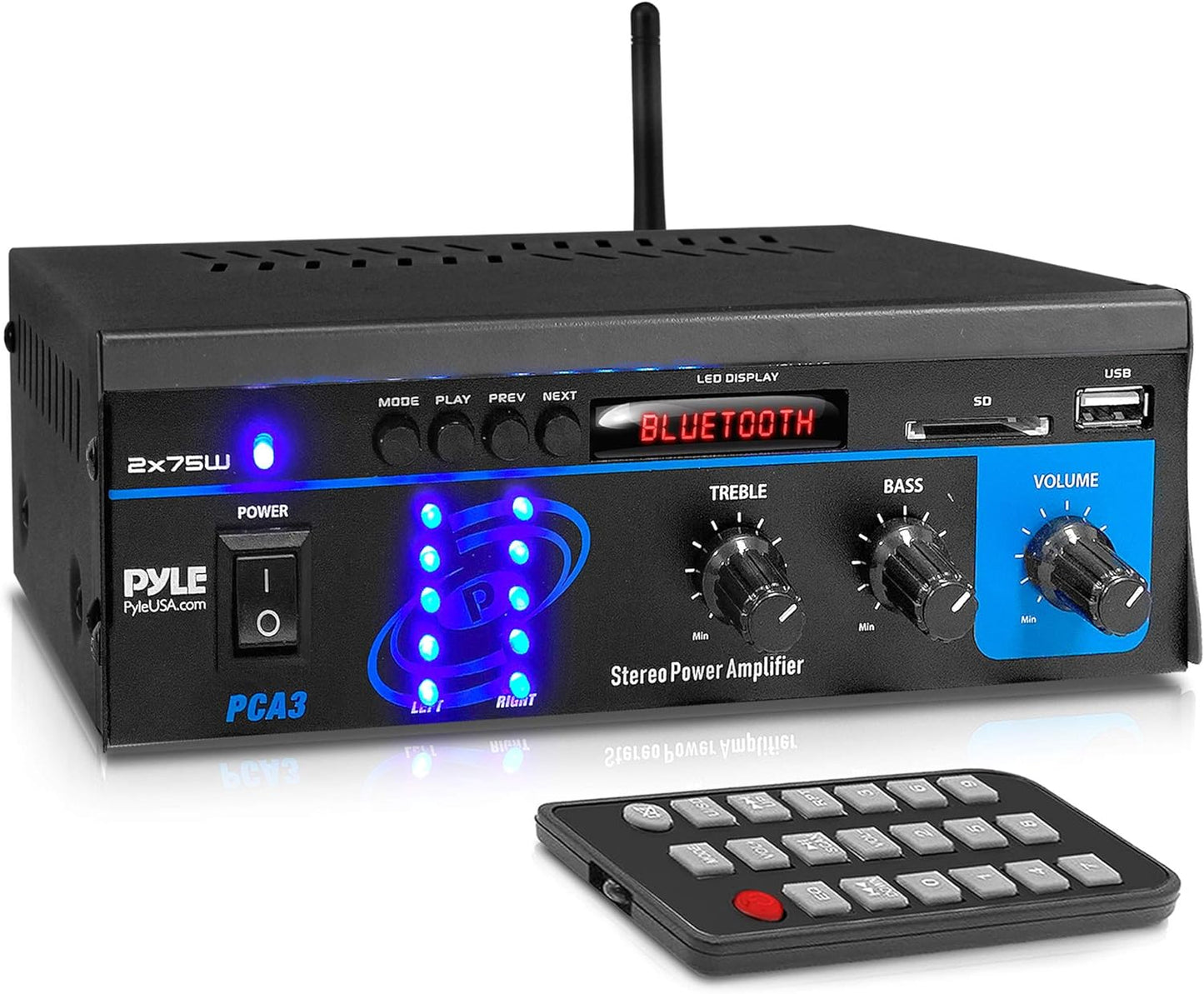 Pyle Bluetooth Home Audio Power Amplifier System for Studio Use