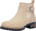 Chelsea Ankle Boots for Women Low Heel with Side Zip - Comfort