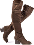 katliu Women's Thigh High Boots Over the Knee - Comfortable Stacked