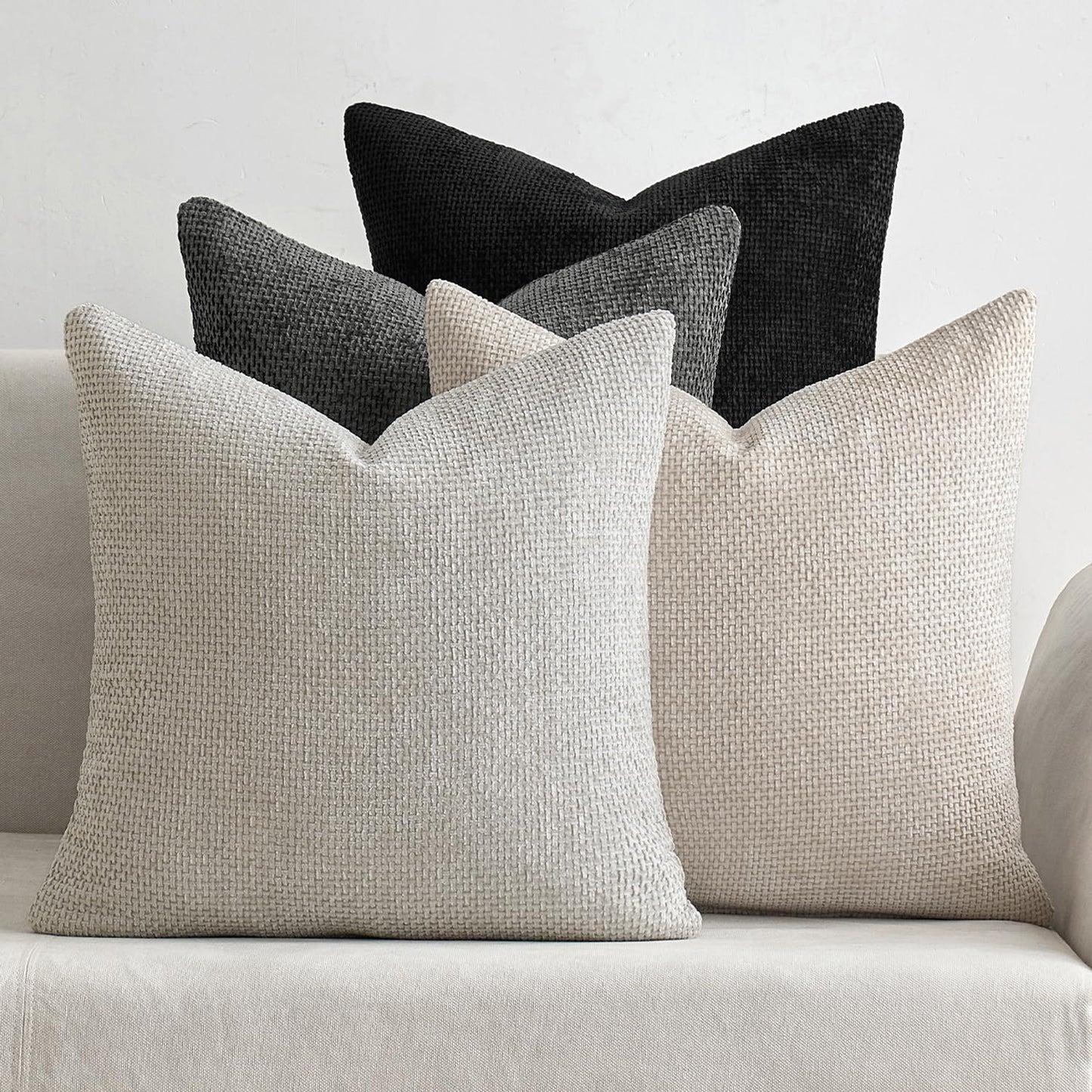 MIULEE Pack of 4 Halloween Couch Throw Pillow Covers 20x20 in
