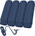 Dock Lines 5/8ft x 15ft Double Braided Nylon Dock Line - 4 Pack