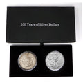 1921 Morgan and 2021 Silver Eagle 100 Year Silver Dollar Set