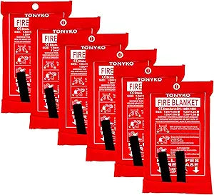 TONYKO Emergency Fire Blankets for Kitchen and Camping Safety