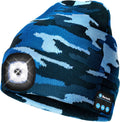 Bluetooth Beanie with Light and Headphones - Hands-Free 3-in-1 Hat