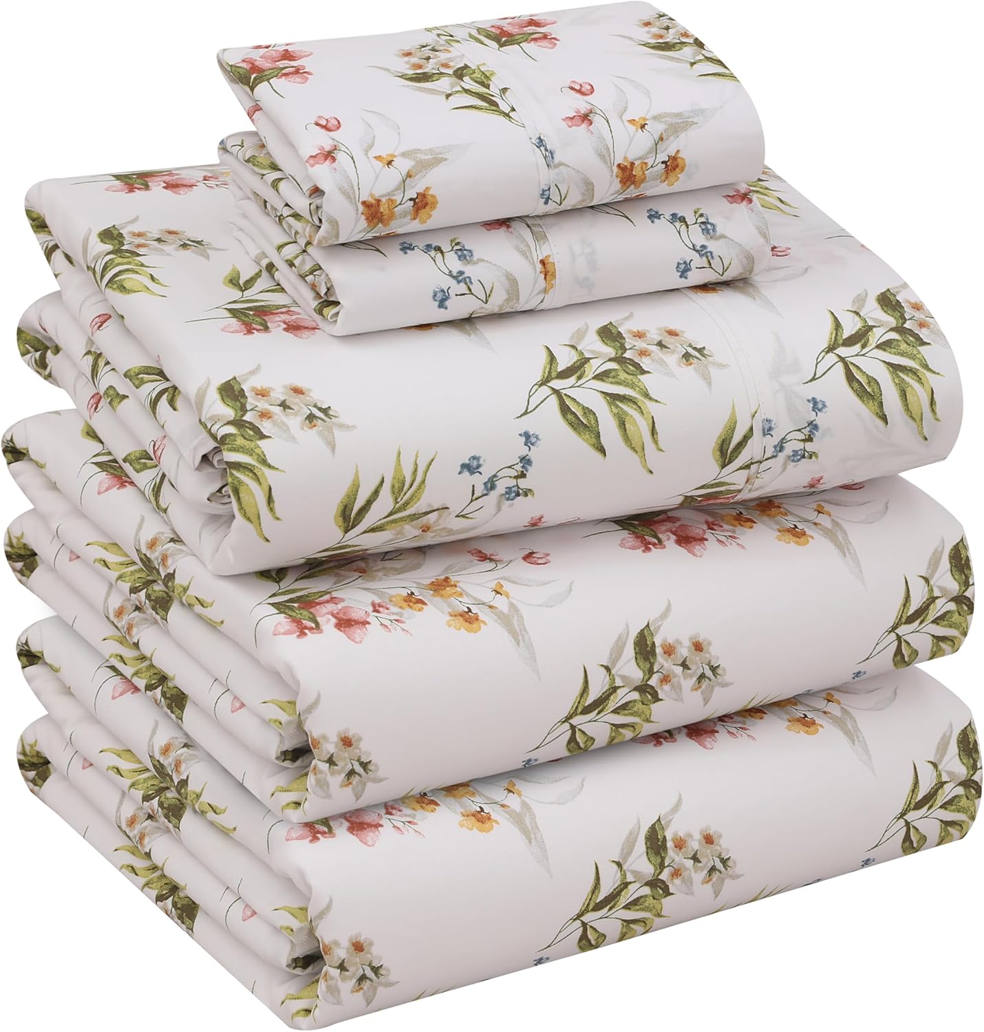 RUVANTI 100% Cotton Split King Sheets Set for Adjustable Bed