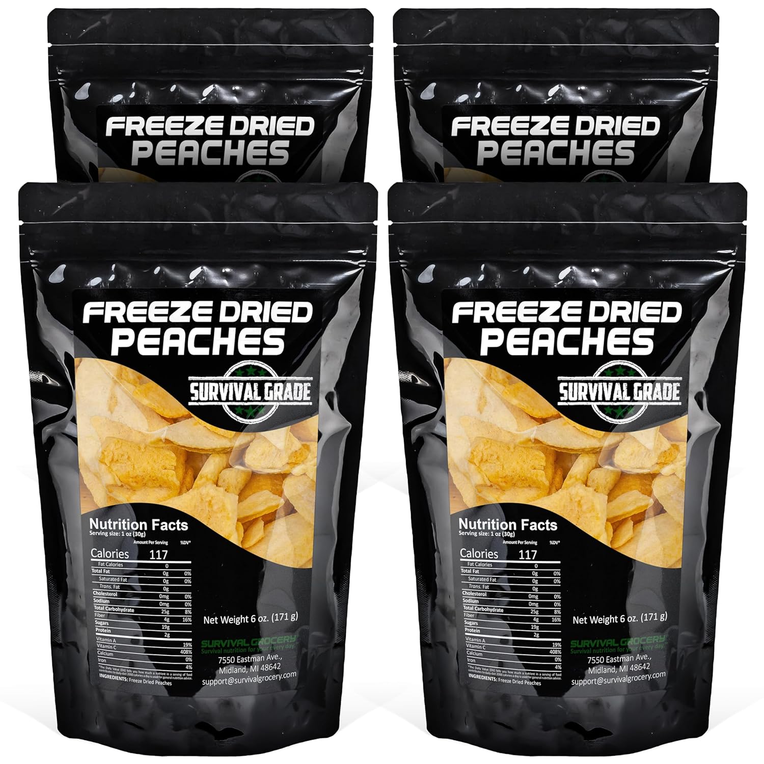 Survival Grocery Freeze Dried Peaches for Healthy Snacking
