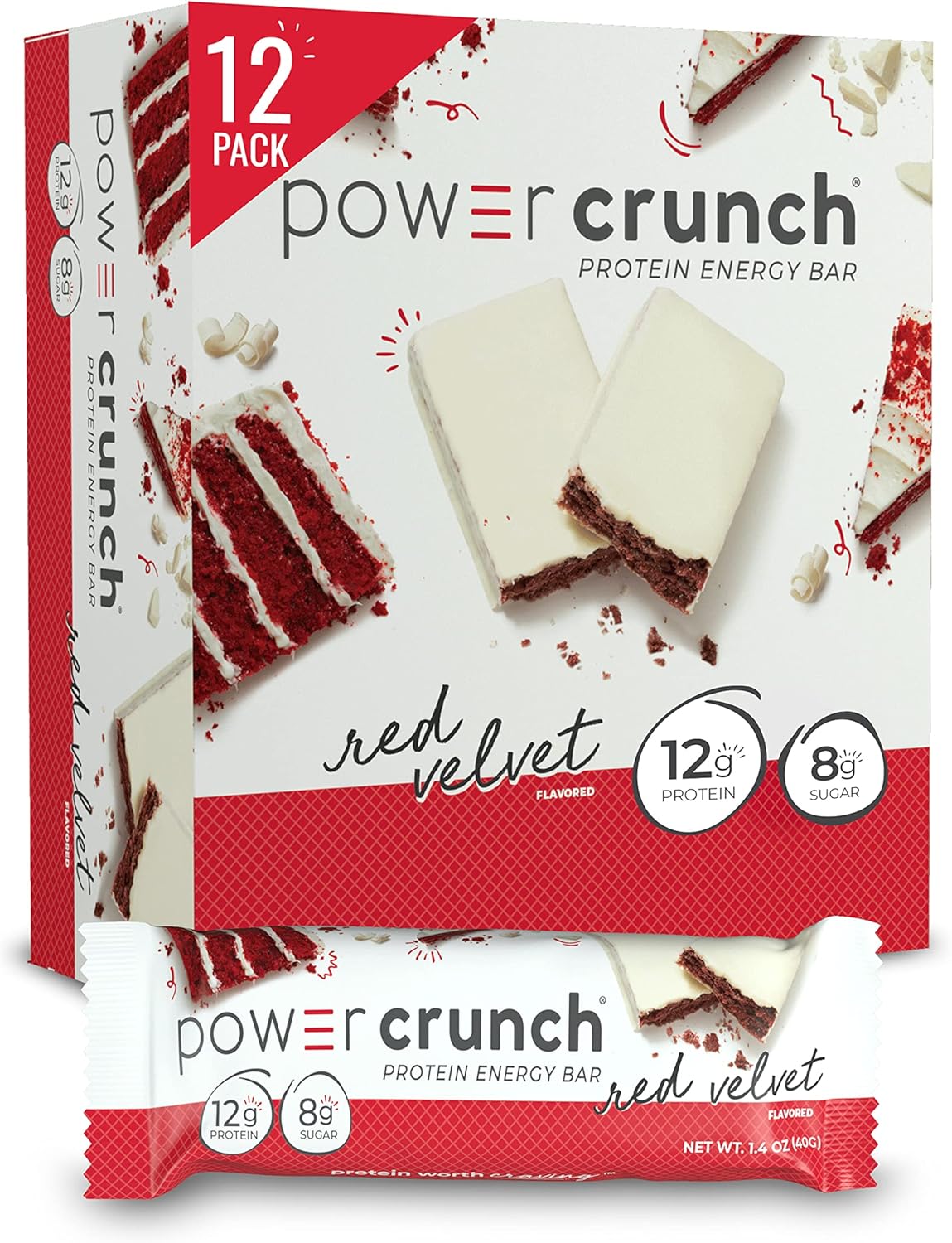 Protein Packed Red Velvet Wafer Bars - 12 Count