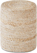 Natural Seagrass Foot Stool Round Ottoman - Versatile Seat for Home
