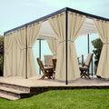 Grommet Outdoor Curtains for Patio 8-Pack 54x95 in - Waterproof