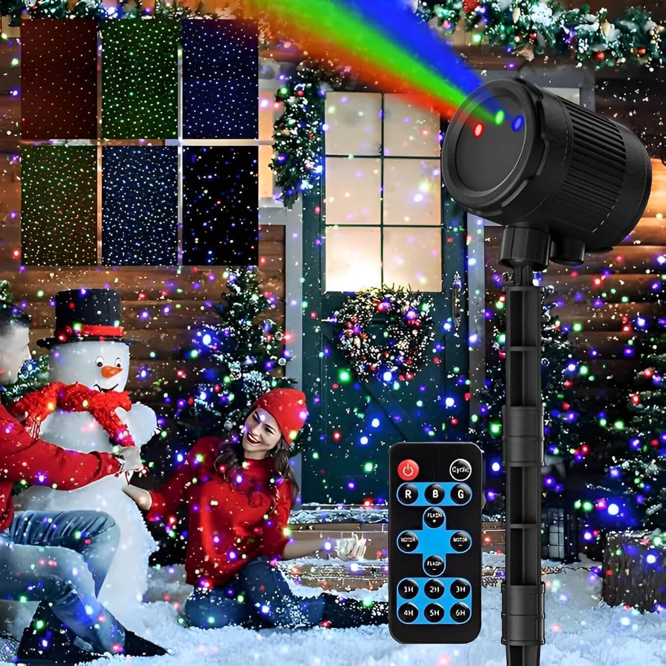 3 Color Laser Christmas Projector with RF Remote - GMINCO