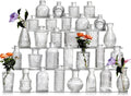 Glass Bud Vase Set of 30 - Assorted Clear Mini Vases for Centerpieces