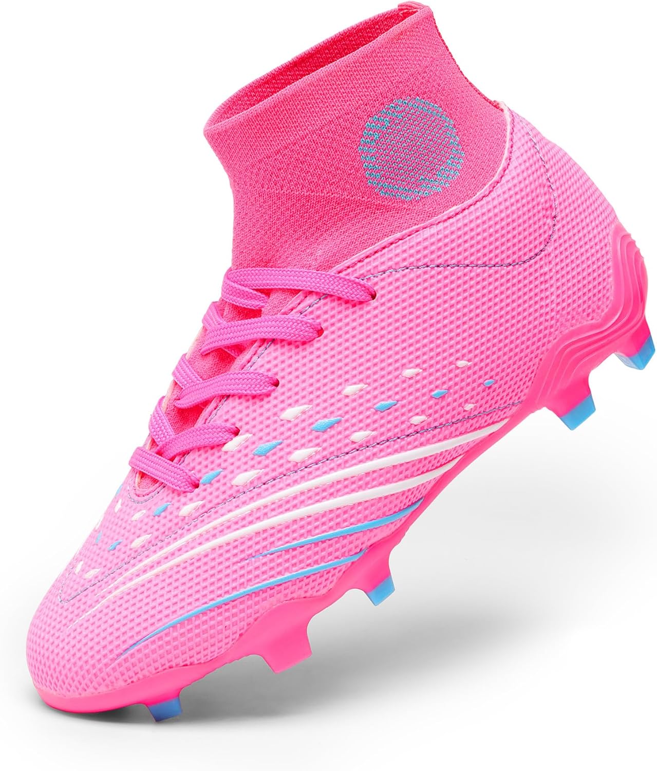 DREAM PAIRS Youth Football Cleats for Kids - High Top Soccer Shoes