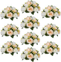 Sziqiqi Pack of 10 Silk Rose Flowers for Wedding Centerpieces