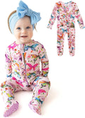 Posh Peanut Footie Pajamas for Baby Girls in Bamboo Viscose - Soft