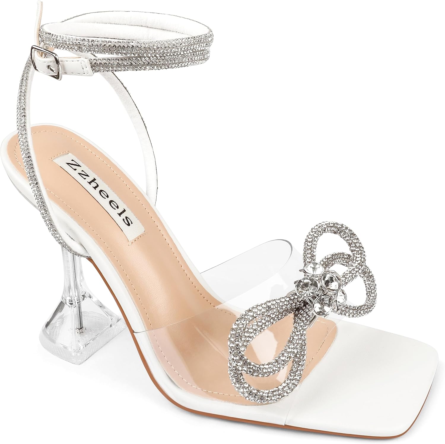 Zzheels Double Bowknots Crystal Sandals for Stylish Occasions